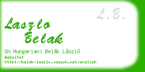 laszlo belak business card